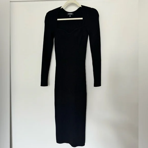 Express Dresses Express Black Sweater Midi Dress Size M Poshmark